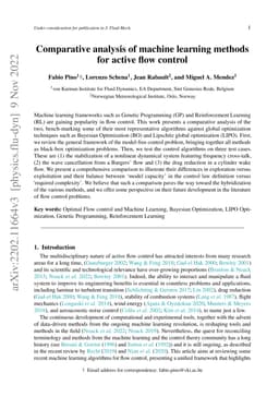 Comparative analysis of machine learning methods for active flow control