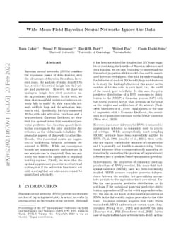 Wide Mean-Field Bayesian Neural Networks Ignore the Data