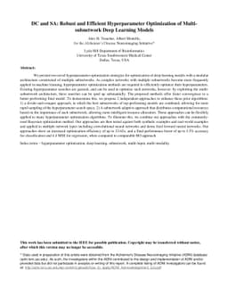 DC and SA: Robust and Efficient Hyperparameter Optimization of
  Multi-subnetwork Deep Learning Models