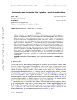 Attainability and Optimality: The Equalized Odds Fairness Revisited