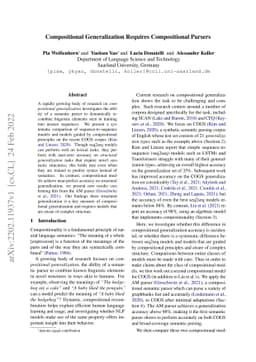 Compositional Generalization Requires Compositional Parsers