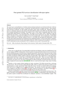 Fine-grained TLS services classification with reject option