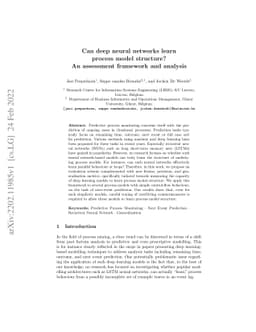 Can deep neural networks learn process model structure? An assessment
  framework and analysis