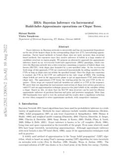 IBIA: Bayesian Inference via Incremental Build-Infer-Approximate
  operations on Clique Trees