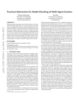 Practical Abstraction for Model Checking of Multi-Agent Systems