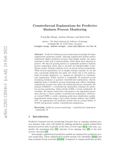 Counterfactual Explanations for Predictive Business Process Monitoring