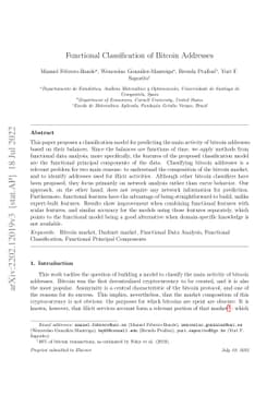 Functional Classification of Bitcoin Addresses