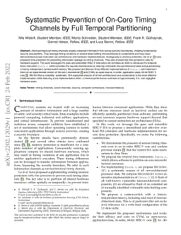 Systematic Prevention of On-Core Timing Channels by Full Temporal
  Partitioning