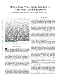 Motion-driven Visual Tempo Learning for Video-based Action Recognition