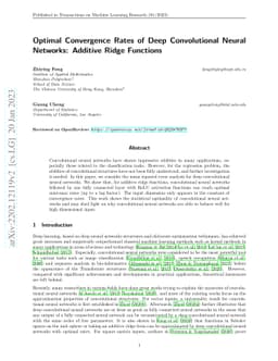 Optimal Convergence Rates of Deep Convolutional Neural Networks:
  Additive Ridge Functions