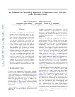 An Information-theoretical Approach to Semi-supervised Learning under
  Covariate-shift