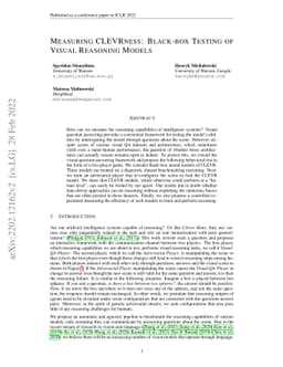Measuring CLEVRness: Blackbox testing of Visual Reasoning Models