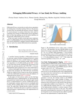 Debugging Differential Privacy: A Case Study for Privacy Auditing