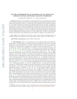 On the Omnipresence of Spurious Local Minima in Certain Neural Network
  Training Problems