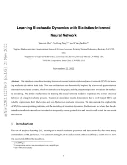 Learning Stochastic Dynamics with Statistics-Informed Neural Network