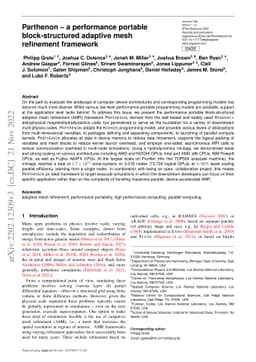Parthenon -- a performance portable block-structured adaptive mesh
  refinement framework