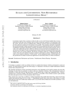 Scales and Locomotion: Non-Reversible Longitudinal Drag