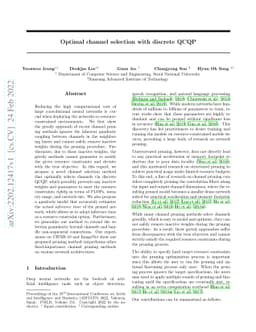 Optimal channel selection with discrete QCQP
