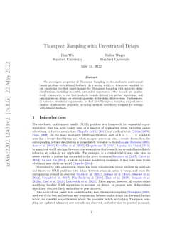 Thompson Sampling with Unrestricted Delays