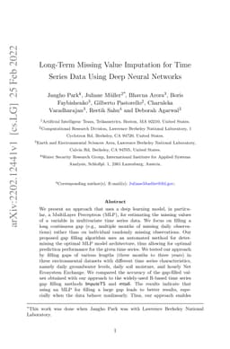 Long-Term Missing Value Imputation for Time Series Data Using Deep
  Neural Networks