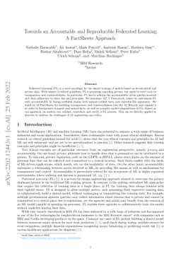 Towards an Accountable and Reproducible Federated Learning: A FactSheets
  Approach