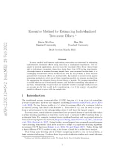 Ensemble Method for Estimating Individualized Treatment Effects