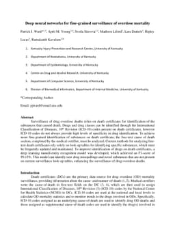 Deep neural networks for fine-grained surveillance of overdose mortality