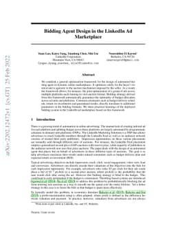 Bidding Agent Design in the LinkedIn Ad Marketplace