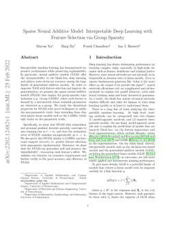 Sparse Neural Additive Model: Interpretable Deep Learning with Feature
  Selection via Group Sparsity
