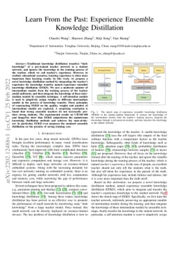 Learn From the Past: Experience Ensemble Knowledge Distillation