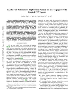 FAEP: Fast Autonomous Exploration Planner for UAV Equipped with Limited
  FOV Sensor