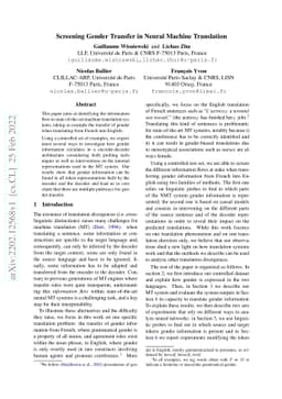 Screening Gender Transfer in Neural Machine Translation