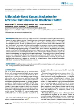 A Blockchain-Based Consent Mechanism for Access to Fitness Data in the
  Healthcare Context