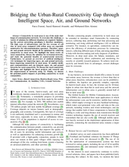 Bridging the Urban-Rural Connectivity Gap through Intelligent Space,
  Air, and Ground Networks