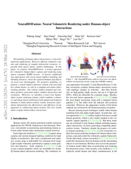 NeuralHOFusion: Neural Volumetric Rendering under Human-object
  Interactions