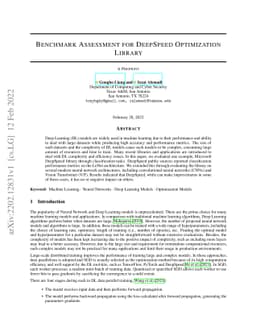 Benchmark Assessment for DeepSpeed Optimization Library