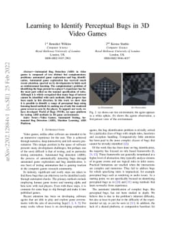 Learning to Identify Perceptual Bugs in 3D Video Games