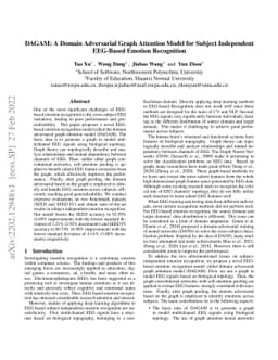 DAGAM: A Domain Adversarial Graph Attention Model for Subject
  Independent EEG-Based Emotion Recognition
