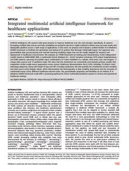 Integrated multimodal artificial intelligence framework for healthcare
  applications