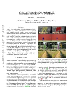Weakly Supervised Instance Segmentation using Motion Information via
  Optical Flow