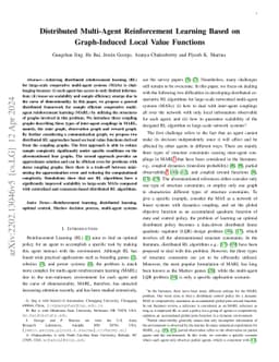 Distributed Multi-Agent Reinforcement Learning Based on Graph-Induced
  Local Value Functions