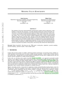 Missing Value Knockoffs
