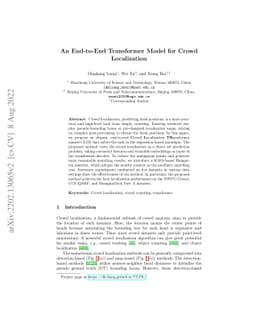 An End-to-End Transformer Model for Crowd Localization