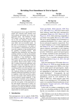 Revisiting Over-Smoothness in Text to Speech