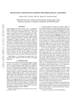 Multi-Level Contrastive Learning for Cross-Lingual Alignment
