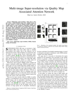 Multi-image Super-resolution via Quality Map Associated Attention
  Network