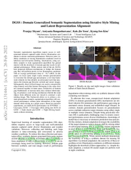 DGSS : Domain Generalized Semantic Segmentation using Iterative Style
  Mining and Latent Representation Alignment