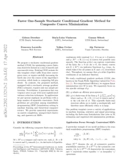Faster One-Sample Stochastic Conditional Gradient Method for Composite
  Convex Minimization