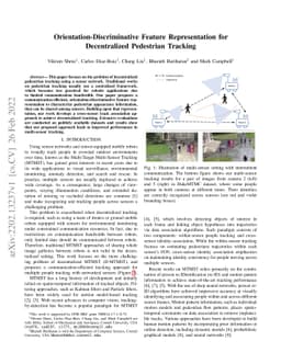 Orientation-Discriminative Feature Representation for Decentralized
  Pedestrian Tracking