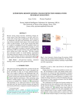 Supervising Remote Sensing Change Detection Models with 3D Surface
  Semantics
